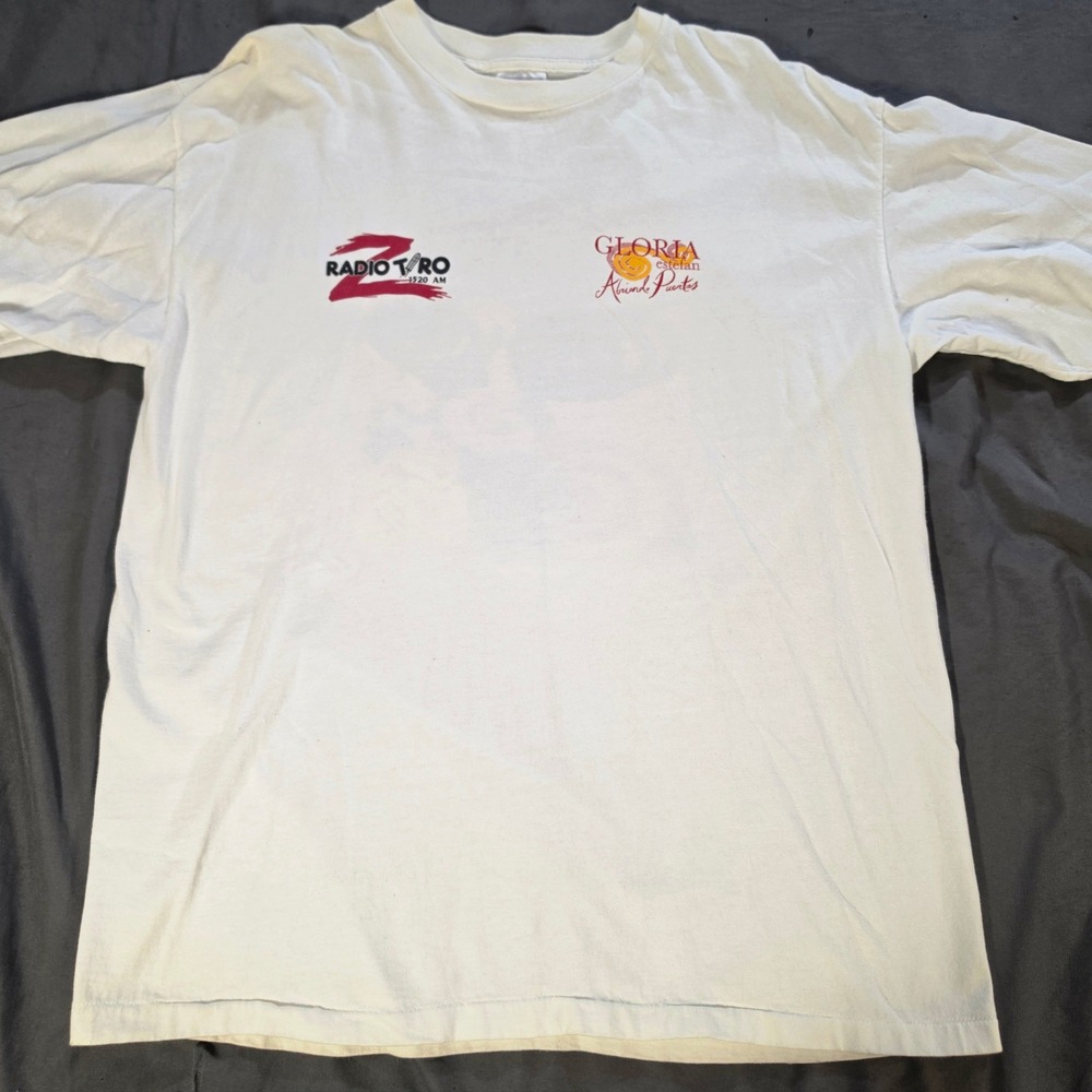 Vintage 1995 Gloria Estefan Abriendo Puertas Radio Toro Promo T-Shirt XL White